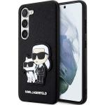 Carcasa Karl Lagerfeld Saffiano Karl and Choupette compatibila cu Samsung Galaxy S23, Negru 4 - lerato.ro