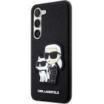 Carcasa Karl Lagerfeld Saffiano Karl and Choupette compatibila cu Samsung Galaxy S23, Negru 3 - lerato.ro