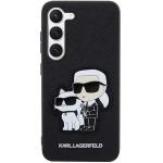 Carcasa Karl Lagerfeld Saffiano Karl and Choupette compatibila cu Samsung Galaxy S23, Negru 2 - lerato.ro