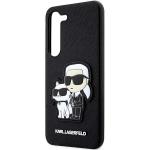 Carcasa Karl Lagerfeld Saffiano Karl and Choupette compatibila cu Samsung Galaxy S23, Negru 7 - lerato.ro