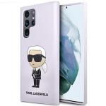 Carcasa Karl Lagerfeld Liquid Silicone Ikonik Karl compatibila cu Samsung Galaxy S23, Violet 4 - lerato.ro
