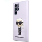 Carcasa Karl Lagerfeld Liquid Silicone Ikonik Karl compatibila cu Samsung Galaxy S23, Violet 3 - lerato.ro