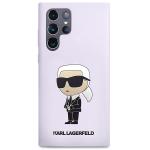 Carcasa Karl Lagerfeld Liquid Silicone Ikonik Karl compatibila cu Samsung Galaxy S23, Violet 2 - lerato.ro