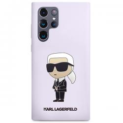 Carcasa Karl Lagerfeld Liquid Silicone Ikonik Karl compatibila cu Samsung Galaxy S23, Violet