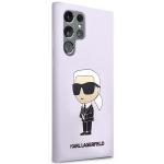 Carcasa Karl Lagerfeld Liquid Silicone Ikonik Karl compatibila cu Samsung Galaxy S23, Violet 5 - lerato.ro