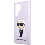 Carcasa Karl Lagerfeld Liquid Silicone Ikonik Karl compatibila cu Samsung Galaxy S23, Violet 7 - lerato.ro