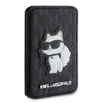 Portofel magnetic Karl Lagerfeld Saffiano Monogram Choupette, Compatibil MagSafe, Negru 5 - lerato.ro
