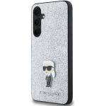 Carcasa Karl Lagerfeld Fixed Glitter Ikonik Logo Metal Pin compatibila cu Samsung Galaxy A55, Silver 3 - lerato.ro