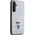 Carcasa Karl Lagerfeld Fixed Glitter Ikonik Logo Metal Pin compatibila cu Samsung Galaxy A55, Silver 5 - lerato.ro