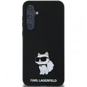 Carcasa Karl Lagerfeld Silicone Choupette compatibila cu Samsung Galaxy A55, Negru