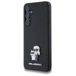 Carcasa Karl Lagerfeld Saffiano Karl and Choupette Pin compatibila cu Samsung Galaxy A55, Negru 3 - lerato.ro