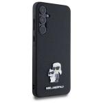 Carcasa Karl Lagerfeld Saffiano Karl and Choupette Pin compatibila cu Samsung Galaxy A55, Negru 5 - lerato.ro