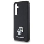 Carcasa Karl Lagerfeld Saffiano Karl and Choupette Pin compatibila cu Samsung Galaxy A55, Negru 7 - lerato.ro