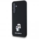 Carcasa Karl Lagerfeld Silicone Karl and Choupette Metal Pin compatibila cu Samsung Galaxy A55, Negru 3 - lerato.ro