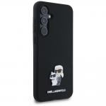 Carcasa Karl Lagerfeld Silicone Karl and Choupette Metal Pin compatibila cu Samsung Galaxy A55, Negru 5 - lerato.ro