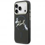 Carcasa Karl Lagerfeld IML Choupettes Karl Script Logo cu MagSafe compatibila cu iPhone 17 Pro Max, Negru 3 - lerato.ro