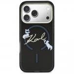 Carcasa Karl Lagerfeld IML Choupettes Karl Script Logo cu MagSafe compatibila cu iPhone 17 Pro Max, Negru 2 - lerato.ro