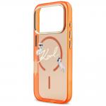 Carcasa Karl Lagerfeld IML Choupettes Karl Script Logo cu MagSafe compatibila cu iPhone 17 Pro, Portocaliu 7 - lerato.ro