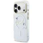 Carcasa Karl Lagerfeld IML Choupettes Karl Script Logo cu MagSafe compatibila cu iPhone 17 Pro, Transparent 3 - lerato.ro