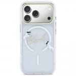 Carcasa Karl Lagerfeld IML Choupettes Karl Script Logo cu MagSafe compatibila cu iPhone 17 Pro, Transparent 2 - lerato.ro