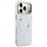 Carcasa Karl Lagerfeld IML Choupettes Karl Script Logo cu MagSafe compatibila cu iPhone 17 Pro, Transparent 5 - lerato.ro