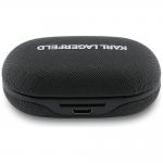 Casti wireless TWS Karl Lagerfeld Saffiano Logo, Bluetooth 5.4, 380 mAh, Autonomie 30h, USB-C, Negru 4 - lerato.ro