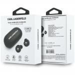 Casti wireless TWS Karl Lagerfeld Saffiano Logo, Bluetooth 5.4, 380 mAh, Autonomie 30h, USB-C, Negru 6 - lerato.ro