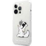 Carcasa Karl Lagerfeld Choupette Fun compatibila cu iPhone 14 Pro Max, Transparent 3 - lerato.ro