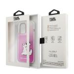 Carcasa Karl Lagerfeld Choupette Fun compatibila cu iPhone 14 Pro Max, Roz 9 - lerato.ro