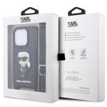 Carcasa Karl Lagerfeld Crossbody Saffiano Monogram Ikonik compatibila cu iPhone 14 Pro Max, Negru 9 - lerato.ro