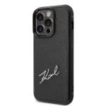 Carcasa Karl Lagerfeld Signature Logo Cardslot compatibila cu iPhone 14 Pro Max, Negru 4 - lerato.ro