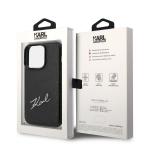 Carcasa Karl Lagerfeld Signature Logo Cardslot compatibila cu iPhone 14 Pro Max, Negru 9 - lerato.ro