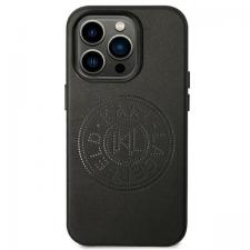 Huse si carcase iPhone 14 Pro Max, Carcasa Karl Lagerfeld Leather Perforated Logo compatibila cu iPhone 14 Pro Max, Negru, lerato.ro