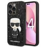 Carcasa Karl Lagerfeld Glitter Flakes Ikonik compatibila cu iPhone 14 Pro Max, Negru 4 - lerato.ro