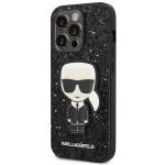 Carcasa Karl Lagerfeld Glitter Flakes Ikonik compatibila cu iPhone 14 Pro Max, Negru 3 - lerato.ro