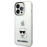 Carcasa Karl Lagerfeld Choupette Body compatibila cu iPhone 14 Pro Max, Transparent 3 - lerato.ro