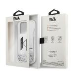 Carcasa Karl Lagerfeld Liquid Glitter Big KL compatibila cu iPhone 14 Pro Max, Silver 9 - lerato.ro