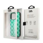 Carcasa Karl Lagerfeld Monogram Stripe compatibila cu iPhone 14 Pro Max, Verde 9 - lerato.ro
