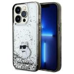 Carcasa Karl Lagerfeld Liquid Glitter Choupette compatibila cu iPhone 14 Pro Max, Transparent 4 - lerato.ro