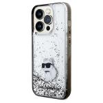 Carcasa Karl Lagerfeld Liquid Glitter Choupette compatibila cu iPhone 14 Pro Max, Transparent 3 - lerato.ro