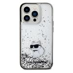 Carcasa Karl Lagerfeld Liquid Glitter Choupette compatibila cu iPhone 14 Pro Max, Transparent 2 - lerato.ro