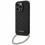 Carcasa Karl Lagerfeld Saffiano Monogram Chain compatibila cu iPhone 14 Pro Max, Negru 3 - lerato.ro