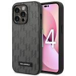 Carcasa Karl Lagerfeld Saffiano Mono Metal Logo compatibila cu iPhone 14 Pro Max, Gri 4 - lerato.ro