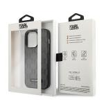 Carcasa Karl Lagerfeld Saffiano Mono Metal Logo compatibila cu iPhone 14 Pro Max, Gri 9 - lerato.ro