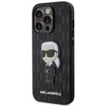 Carcasa Karl Lagerfeld Saffiano Monogram Ikonik compatibila cu iPhone 14 Pro Max, Negru 3 - lerato.ro
