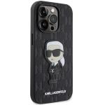 Carcasa Karl Lagerfeld Saffiano Monogram Ikonik compatibila cu iPhone 14 Pro Max, Negru 5 - lerato.ro