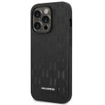 Carcasa Karl Lagerfeld Saffiano Mono Metal Logo compatibila cu iPhone 14 Pro Max, Negru 3 - lerato.ro