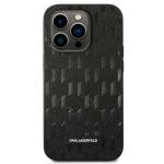 Carcasa Karl Lagerfeld Saffiano Mono Metal Logo compatibila cu iPhone 14 Pro Max, Negru 2 - lerato.ro