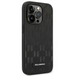 Carcasa Karl Lagerfeld Saffiano Mono Metal Logo compatibila cu iPhone 14 Pro Max, Negru 5 - lerato.ro