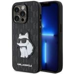 Carcasa Karl Lagerfeld Saffiano Monogram Choupette compatibila cu iPhone 14 Pro Max, Negru 4 - lerato.ro